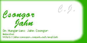 csongor jahn business card